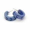 Splendette Carved Hoop Earrings - Forget-Me-Not 1 Splendette Carved Hoop Earrings - Forget-Me-Not