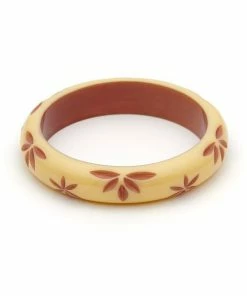 Splendette Midi Carved Bangle - Lait