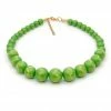 Splendette Carved Bead Necklace - Lime