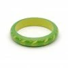 Splendette Midi Carved Bangle - Lime