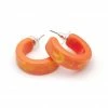 Splendette Carved Hoop Earrings - Freesia 1 Splendette Carved Hoop Earrings - Freesia