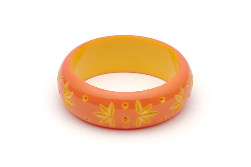 Splendette Wide Carved Bangle Duchess - Freesia 3 Splendette Wide Carved Bangle Duchess - Freesia