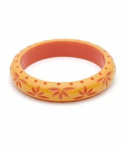 Splendette Midi Carved Bangle - Honeysuckle