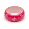 Splendette Wide Carved Bangle - Raspberry 1 Splendette Wide Carved Bangle - Raspberry