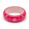 Splendette Wide Carved Bangle Duchess - Raspberry 2 Splendette Wide Carved Bangle Duchess - Raspberry