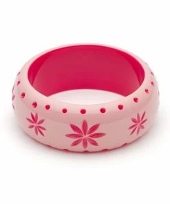Splendette Wide Carved Bangle - Ripple