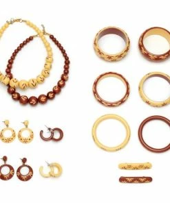 Splendette Midi Carved Bangle - Café