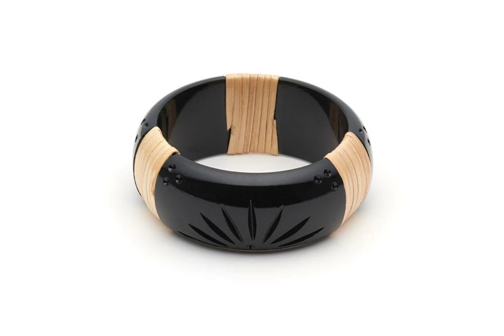 Splendette Panther Cane Light Cane Bangle - Wide