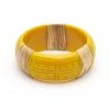 Splendette Ochre Cane Light Cane Bangle - Wide 2 Splendette Ochre Cane Light Cane Bangle - Wide
