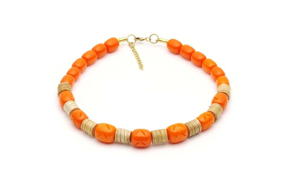 Splendette Tangerine Cane Light Cane Necklace 3 Splendette Tangerine Cane Light Cane Necklace