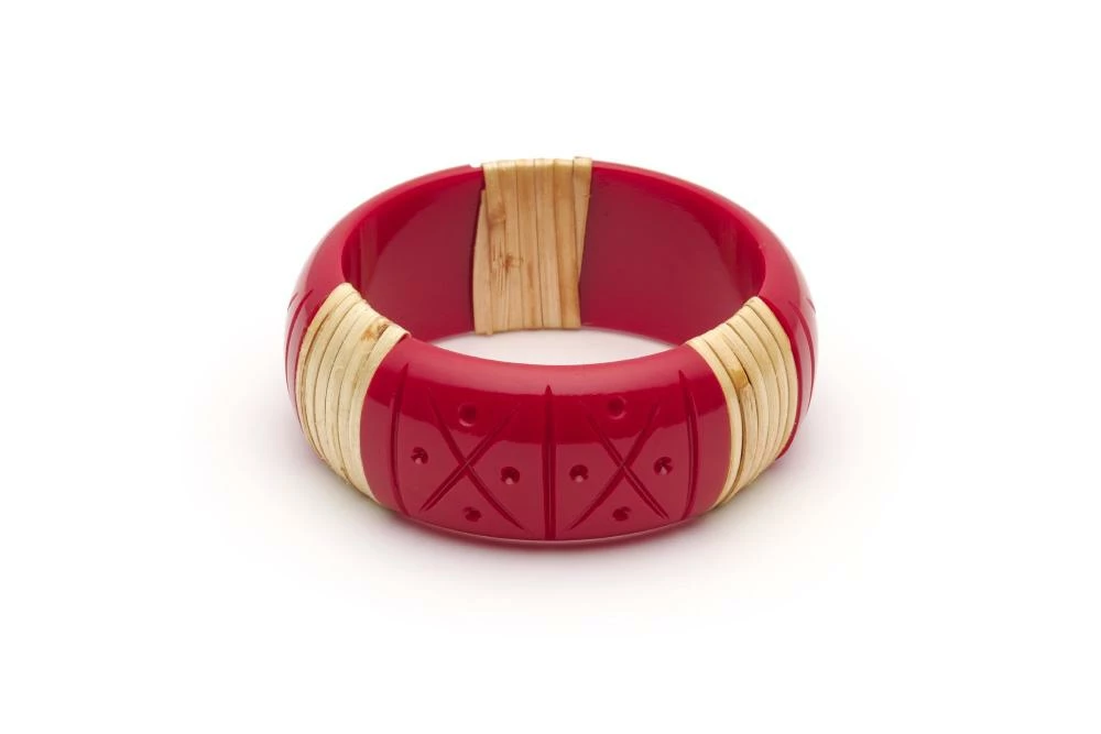 Splendette Rosella Cane Light Cane Bangle - Wide