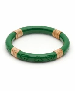 Splendette Parakeet Cane Light Cane Bangle - Narrow