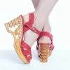 Lucky Lou Pagoda Wedge - Red Lucky Lou Shoes 2 Lucky Lou Pagoda Wedge - Red Lucky Lou Shoes
