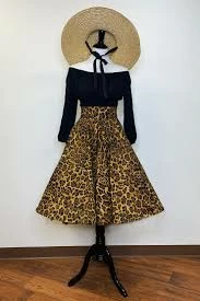 The Oblong Box Shop Leopard Print Circle Skirt