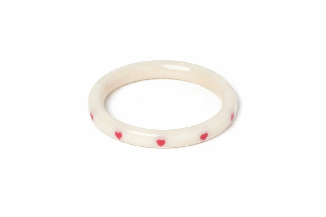 Splendette Valentine's Sugar Heart Bangle Narrow 3 Splendette Valentine's Sugar Heart Bangle Narrow