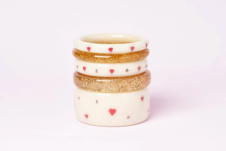 Splendette Valentine's Sugar Starburst Bangle Extra Wide - Duchess 6 Splendette Valentine's Sugar Starburst Bangle Extra Wide - Duchess