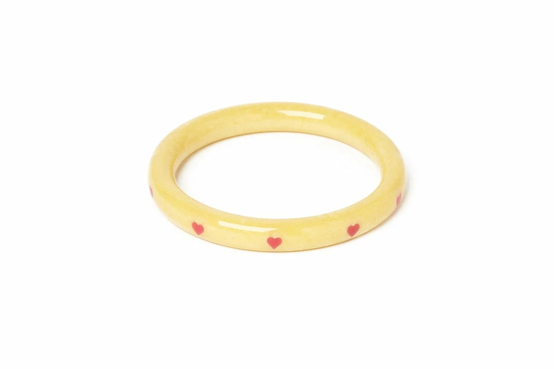 Splendette Valentine's Honey Bunch Heart Bangle Narrow 3 Splendette Valentine's Honey Bunch Heart Bangle Narrow