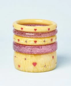Splendette Valentine's Honey Bunch Starburst Bangle Extra Wide 7 Splendette Valentine's Honey Bunch Starburst Bangle Extra Wide