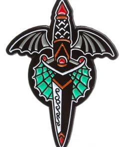 Sourpuss Clothing Sourpuss Winged Dagger Enamel Pin
