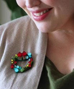 Erstwilder An Australian Christmas Wreath Down Under Brooch