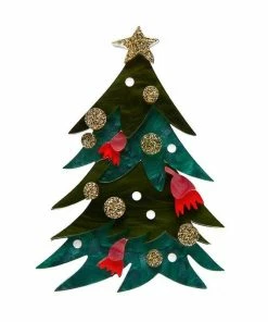 Erstwilder An Australian Christmas Yuletide Timber Brooch
