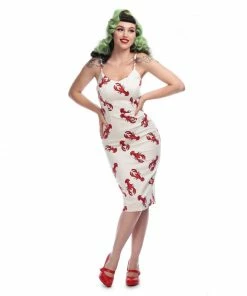 Collectif Mainline Cinthia Rock Lobster Pencil Dress