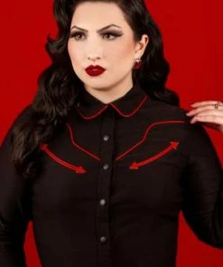 Bombshell Boutique 19 Katacomb Tops Katakomb Cline Shirt - Black