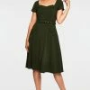 Voodoo Vixen Marine Green Fit N Flare Dress 1 Voodoo Vixen Marine Green Fit N Flare Dress