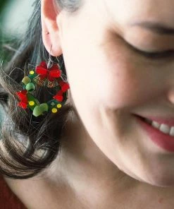 Erstwilder An Australian Christmas Wreath Down Under Earrings