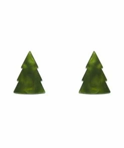 Erstwilder Tree Ripple Resin Stud Earrings - Green