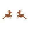 Erstwilder Reindeer Glitter Resin Stud Earrings - Gold