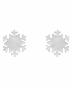Erstwilder Snowflake Ripple Resin Stud Earrings - White