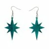 Erstwilder Essentials Starburst Ripple Glitter Drop Earrings - Green 1 Erstwilder Essentials Starburst Ripple Glitter Drop Earrings - Green