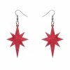 Erstwilder Essentials Starburst Ripple Glitter Drop Earrings - Pink