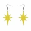 Erstwilder Essentials Starburst Ripple Glitter Drop Earrings - Yellow