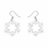 Erstwilder Snowflake Ripple Resin Drop Earrings - White 2 Erstwilder Snowflake Ripple Resin Drop Earrings - White