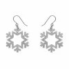 Erstwilder Snowflake Glitter Resin Drop Earrings - Silver 1 Erstwilder Snowflake Glitter Resin Drop Earrings - Silver