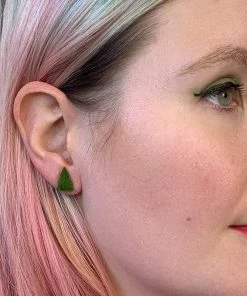 Erstwilder Tree Ripple Resin Stud Earrings - Green 7 Erstwilder Tree Ripple Resin Stud Earrings - Green
