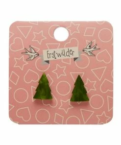 Erstwilder Tree Ripple Resin Stud Earrings - Green