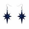 Erstwilder Essentials Starburst Ripple Glitter Drop Earrings - Dark Blue 1 Erstwilder Essentials Starburst Ripple Glitter Drop Earrings - Dark Blue