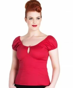 Hell Bunny Melissa Top In Red