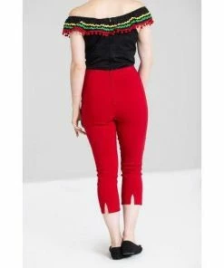 Hell Bunny Tina Capris - Red