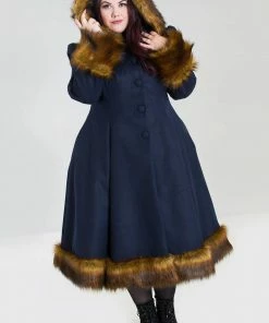 Hell Bunny Robin Coat - Blue