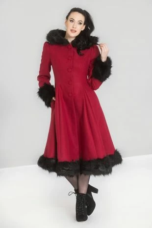 Hell Bunny Elvira Coat - Burgundy 3 Hell Bunny Elvira Coat - Burgundy