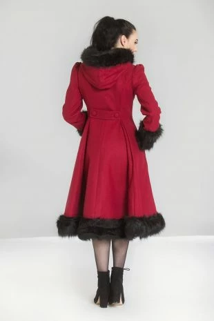 Hell Bunny Elvira Coat - Burgundy 4 Hell Bunny Elvira Coat - Burgundy