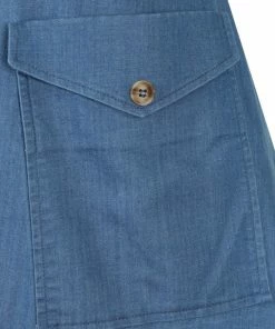 Hell Bunny Freddie Chambray A-Line Skirt