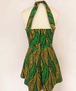 Bottoms Boulevard Nights Romper - Tiger Leaf Green 12 Bottoms Boulevard Nights Romper - Tiger Leaf Green