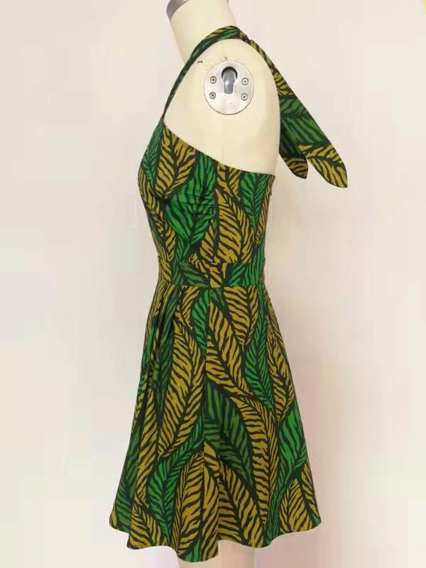 Bottoms Boulevard Nights Romper - Tiger Leaf Green 6 Bottoms Boulevard Nights Romper - Tiger Leaf Green