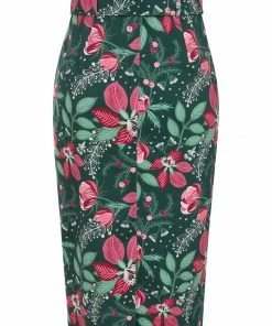 Collectif Juanita Escapist Floral Pencil Skirt