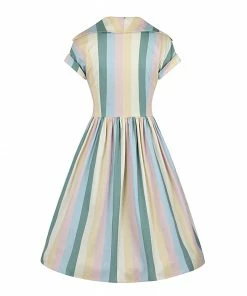 Suzie's Bombshell Boutique Collectif Judy Teacup Striped Swing Dress